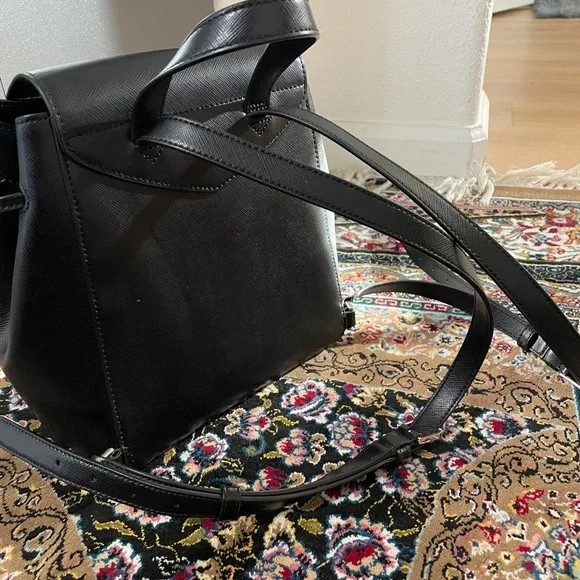 Kate Spade Black Backpack with Flap Closure and Gold Hardware - Picture 5 of 7